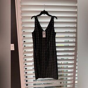 Michael Kors NWT Black and White Grid Midi Dress Size-6